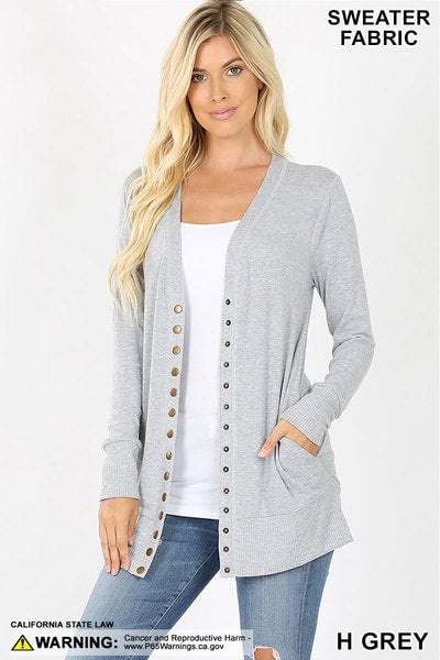 Cardigan sweater with snaps online